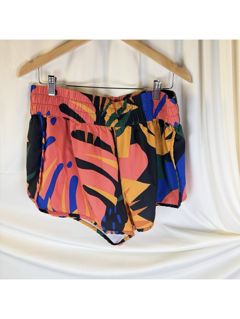 DSG High-Rise Stride Performance Short Abstract Large Palms Women's XL Briefs